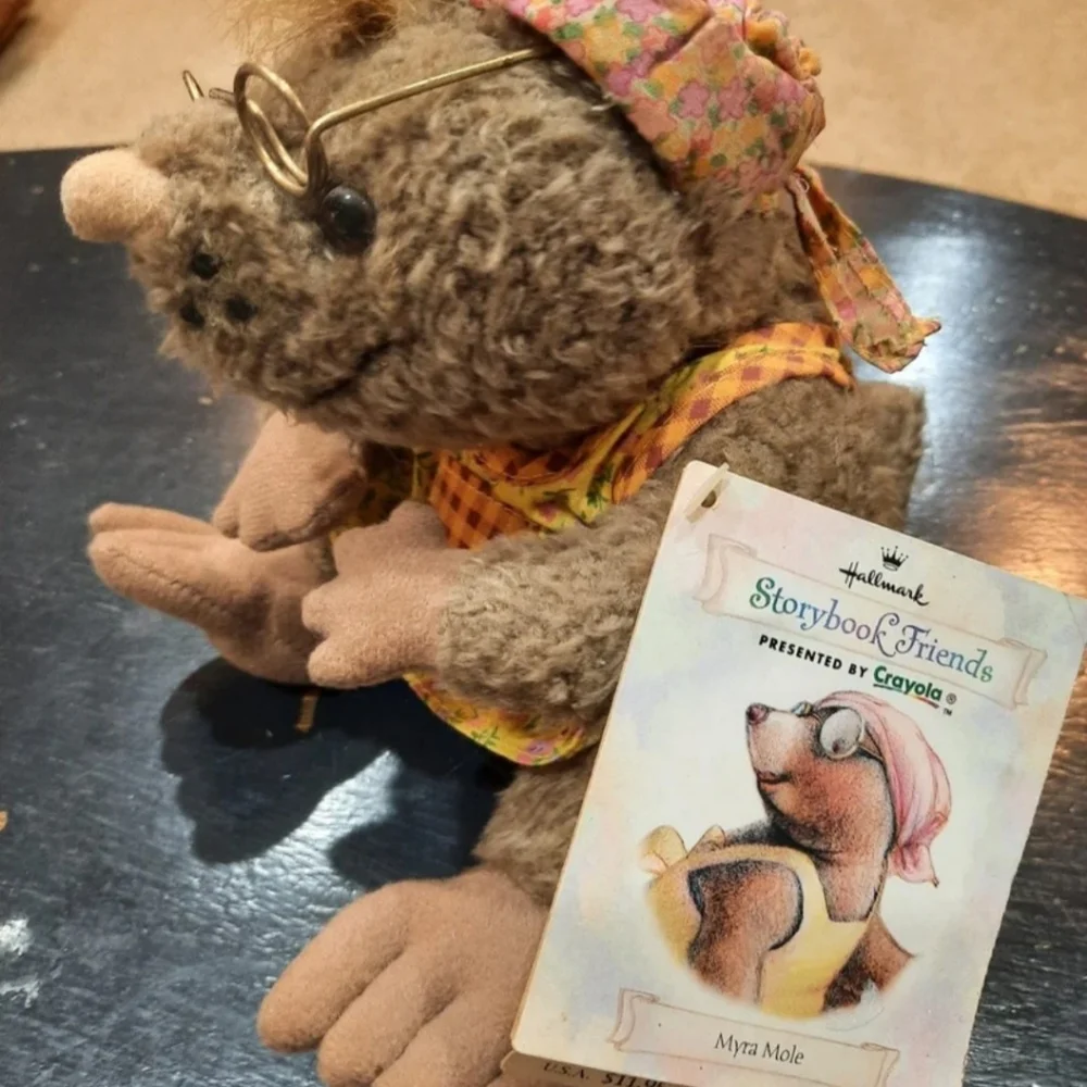 Vtg '97 Myra Mole Plush Storybook Friends Hallmark Lil Glasses